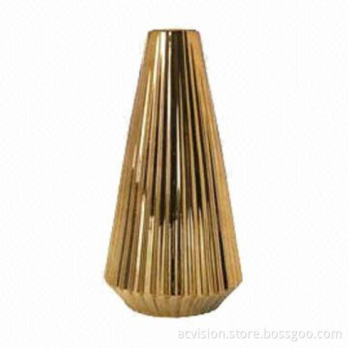Vase with Gold Design, Handmade, Customized Sizes Accepted